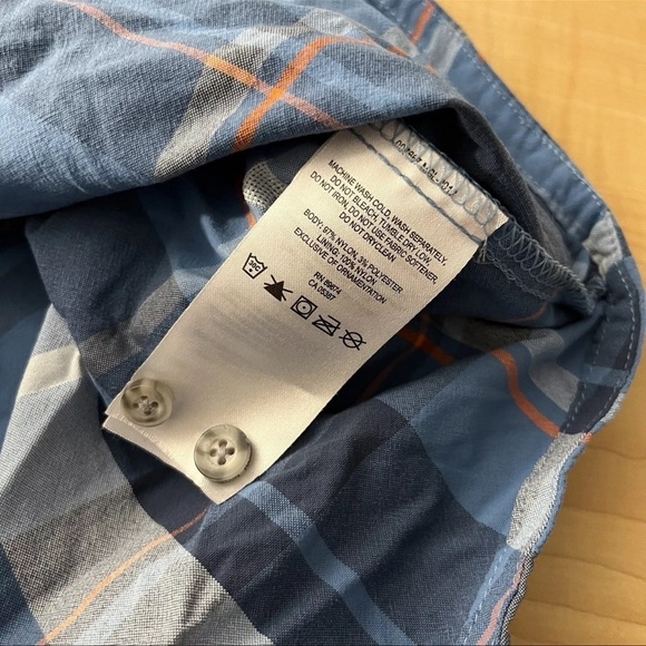 ❤️ Mountain Hardwear Plaid Shirt Women's Size Medium Long Sleeve Button Up Blue - Picture 9 of 10